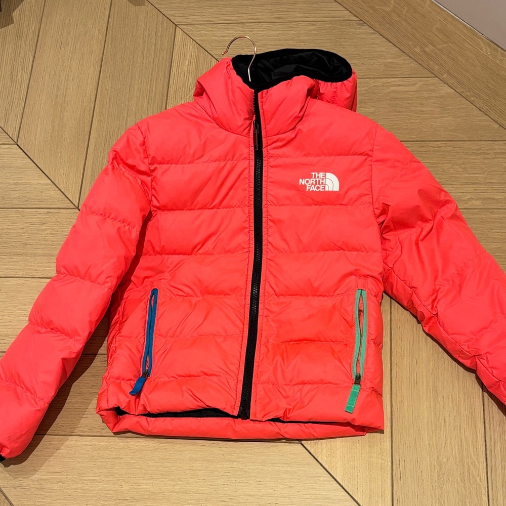 The North Face Kids reversible hooded Puffer Jacket